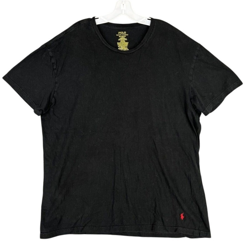 Polo‎ Ralph Lauren Shirt Mens 2XL Black Tee Classic Fit Cotton Pony Embroidered